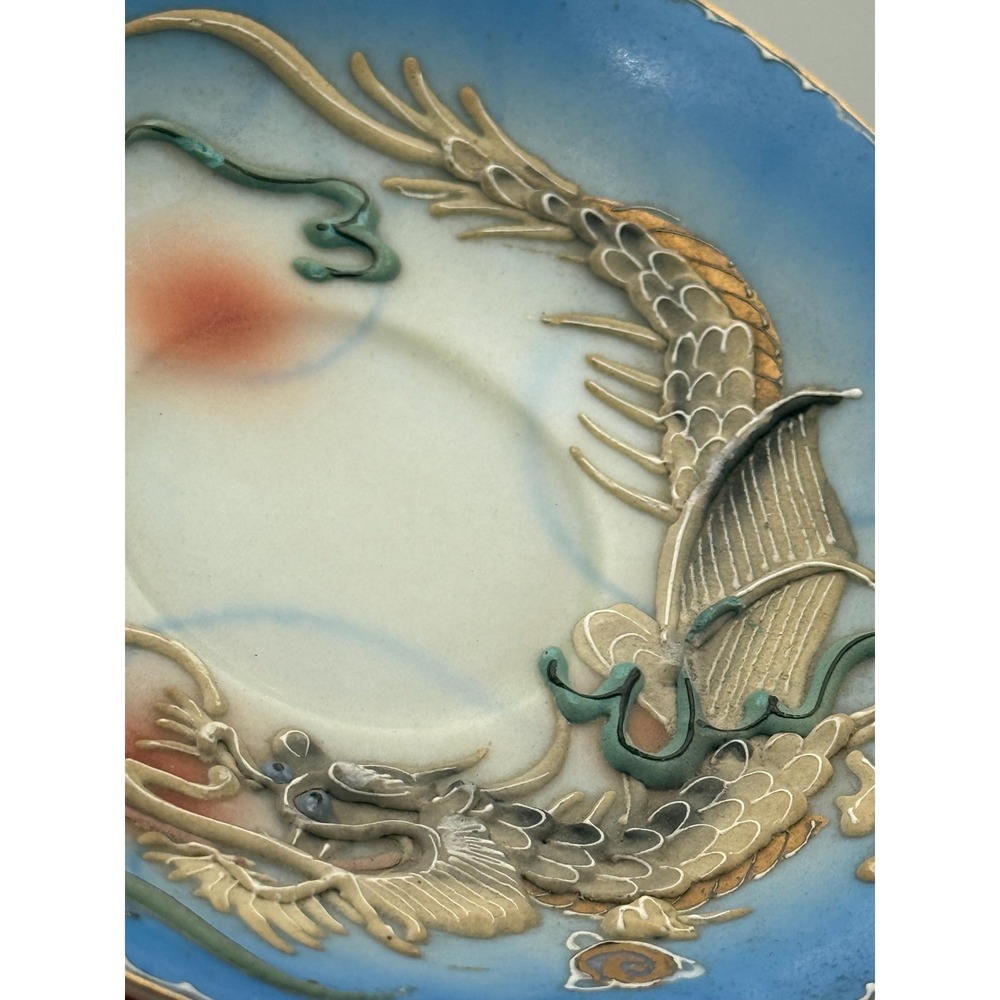 Vintage Collectible Dragonware Moriage Dragon 4 cups 5 saucers - SEE DESCRIPTION - Picture 10 of 12